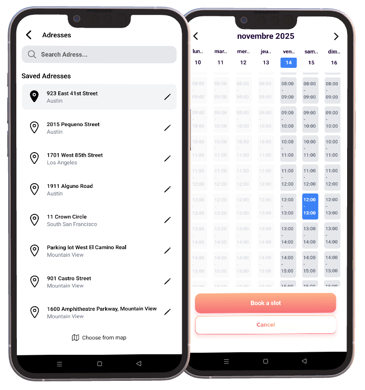 Tangle Pro app screen: Set your availability, your way