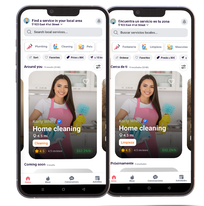 Tangle Pro app screen: Built-in client messaging